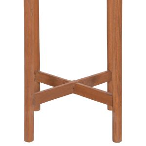 Саксия Rentil HM4684.03L фиброцимент в сив цвят - основа от тик Φ27X66HCM