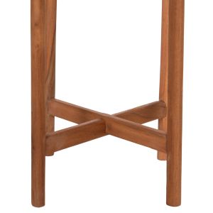 Саксия Rentil HM4684.03S фиброцимент в сив цвят - основа от тик Φ27X56HCM