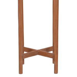 Саксия Rentil HM4684.08L фиброцимент в цвят теракота - основа от тик Φ27X66HCM