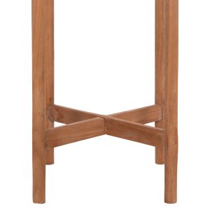 Саксия Rentil HM4684.08S фиброцимент в цвят теракота - основа от тик Φ27X56HCM