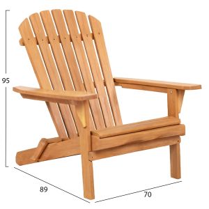 Сгъваем фотогал Skall HM6619 тиково дърво в естествен цвят 70X89X95ВСМ
