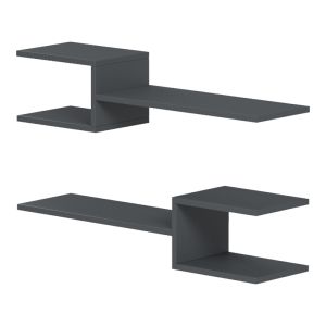 Wall shelf Sumpa 2 pcs. anthracite 65x20x18 cm