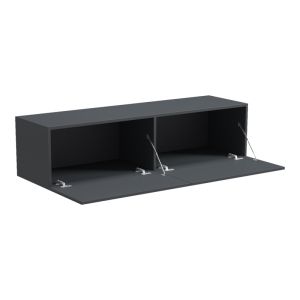 Wall-mounted TV cabinet with LED Rival anthracite 120x35x30cm