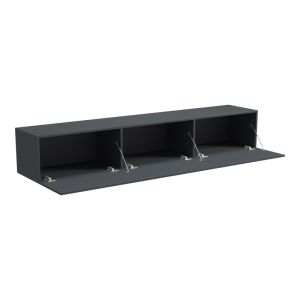 Wall-mounted TV cabinet with LED Rival anthracite 180x35x30cm
