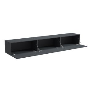 Wall-mounted TV cabinet with LED Rival anthracite 210x35x30cm