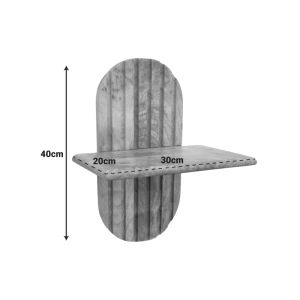 Arcadia wall shelf 3 pcs. solid mango wood in natural shade 30x20x40cm