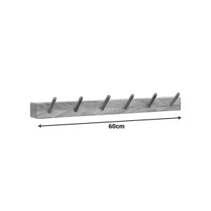 Hokkie wall hanger made of solid acacia wood in a natural shade 60x11x10cm