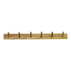 Hokkie wall hanger made of solid acacia wood in a natural shade 60x11x10cm