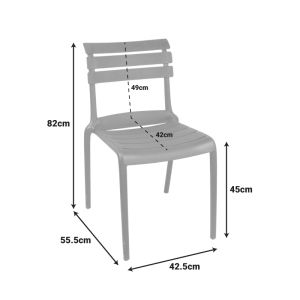 Стол Almea pp капучино 42.5x55.5x82см
