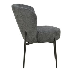 Стол Houlian атрацит плат-черен метален крак 46x66x89см