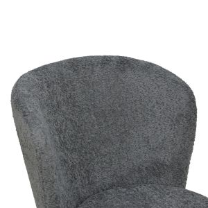 Стол Houlian атрацит плат-черен метален крак 46x66x89см