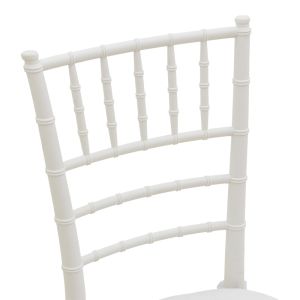 Стол Tiffany I с възглавница от полипропилен в бял цвят 39.5x46.5x87см