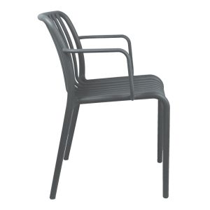 Стол Zoi pp в антрацит 55.5x57.5x79см