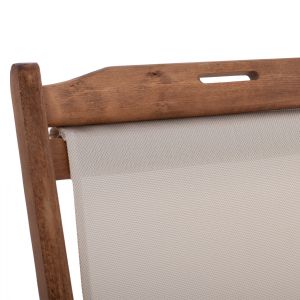Стол лемнос с подлакътници орех с Pvc 2X1 кремав HM11433.01 62.5X97X105 см.