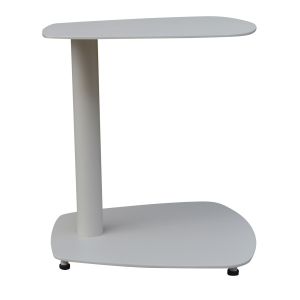 Side table for chaise longue Caret HM6563.02, aluminum in white, 40X39X42HCM.