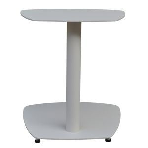Side table for chaise longue Caret HM6563.02, aluminum in white, 40X39X42HCM.
