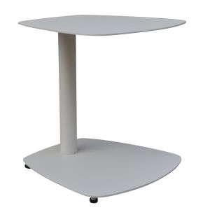 Side table for chaise longue Caret HM6563.02, aluminum in white, 40X39X42HCM.