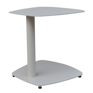 Side table for chaise longue Caret HM6563.02, aluminum in white, 40X39X42HCM.