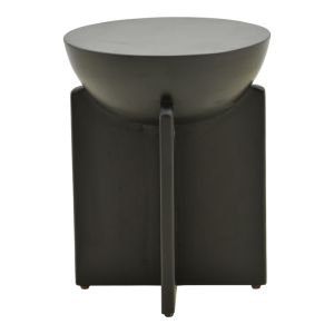 Side table Jenby solid mango wood, black, 40x50 cm