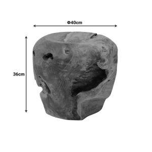 Табуретка Bolare от тиково дърво в естествен цвят D40x35см