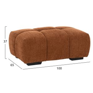 ТАБУРЕТКА COVEN HM3342.02 ТУХЛЕНО ЧЕРВЕН ПЛАТ 100X65X37ВСМ.