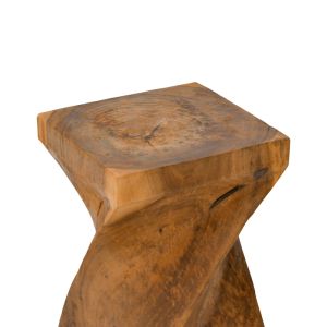 Табуретка Cruz от суарово дърво в естествен цвят 35x35x60см