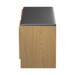 Табуретка за антре - поставка за обувки Zulla 10 чифта светъл орех 110x37x43см