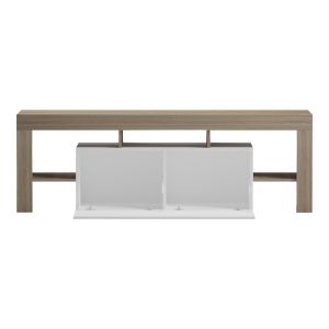 Liner TV cabinet, Sonoma-white color, 150x40x50 cm