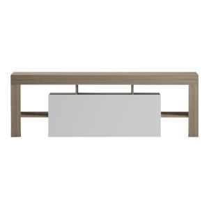 Liner TV cabinet, Sonoma-white color, 150x40x50 cm