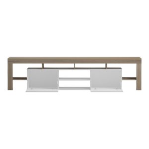 Liner TV cabinet, Sonoma-white color, 210x40x50 cm