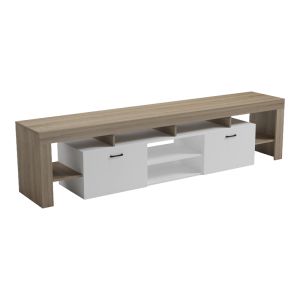 Liner TV cabinet, Sonoma-white color, 210x40x50 cm