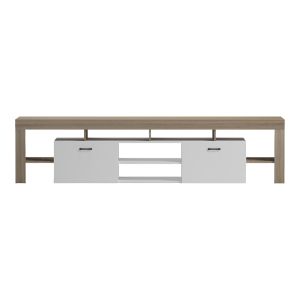Liner TV cabinet, Sonoma-white color, 210x40x50 cm