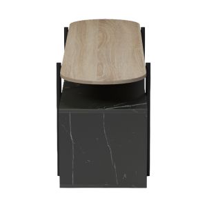 Medousa Sonoma TV cabinet with black marble finish 160x35.5x50cm