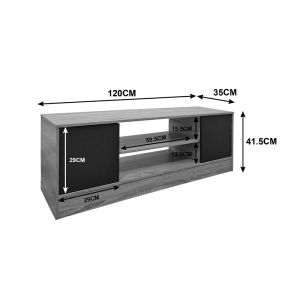 TV cabinet Sasa, sonoma-anthracite color, 120x35x41.5 cm