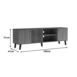 TV cabinet Tuscany sonoma-anthracite 180x41x51cm
