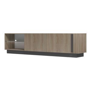 TV cabinet with Led Vario Sonoma - anthracite 185.6x35x45cm