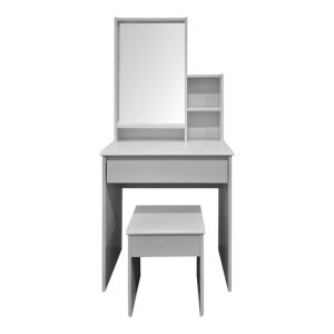 Larnia dressing table with mirror and stool white 65x40x142cm