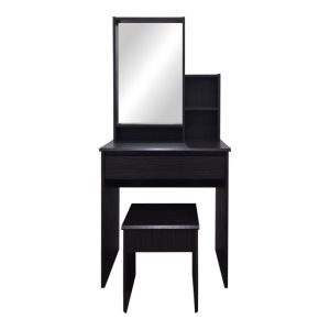 Dressing table Larnia with mirror and stool wenge 65x40x142cm