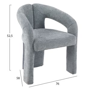 ТРАПЕЗАРЕН СТОЛ NEZA HM18362.01 СВЕТЛО СИВ ЛЕНЕН ПЛАТ 64X50X76.5ВСМ.