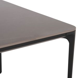 Dining table Stad HM6557.01 gray aluminum frame and sintered stone top 180X90X75HCM.