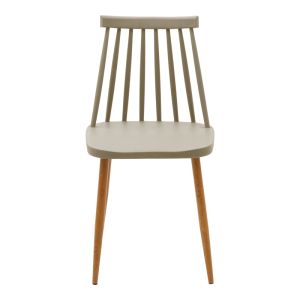 Трапезен стол Aurora мока pp-естествен цвят метални крака 42x49.5x77см