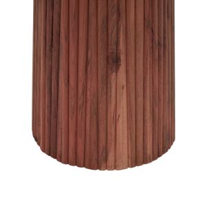Трапезна маса Tully, масивна акациева дървесина, орех, диаметър 50x75 см