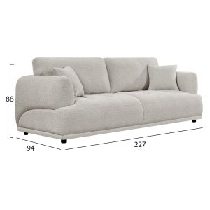 Three-seater sofa Structo HM3329.02 light beige fabric 227X94X88ВСМ.