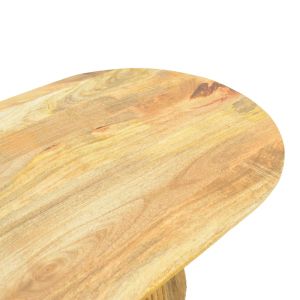 Aithra coffee table, solid mango wood in natural shade, 120x60x42 cm