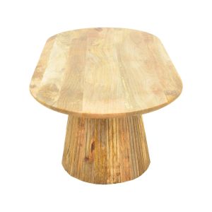 Aithra coffee table, solid mango wood in natural shade, 120x60x42 cm