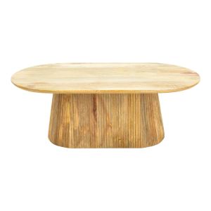 Aithra coffee table, solid mango wood in natural shade, 120x60x42 cm