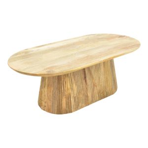 Aithra coffee table, solid mango wood in natural shade, 120x60x42 cm