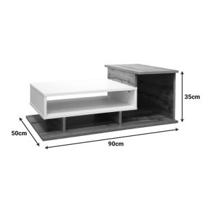 Coffee table Nuvele gray-sonoma 90x50x35cm