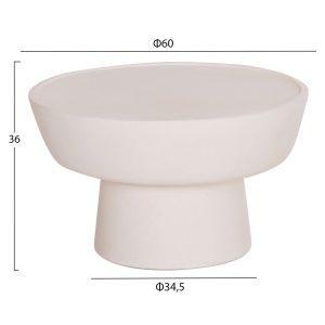 Холна маса Pirson HM18155.02 от фиброцимент в бяло - D60X36Hсм.