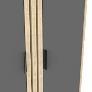 Шкаф за обувки Shoby антрацит-сонома 70.5x30x91см